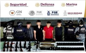 Detienen a cuatro hombres armados en Culiacán; aseguran ametralladora, granadas y más de 3 mil cartuchos