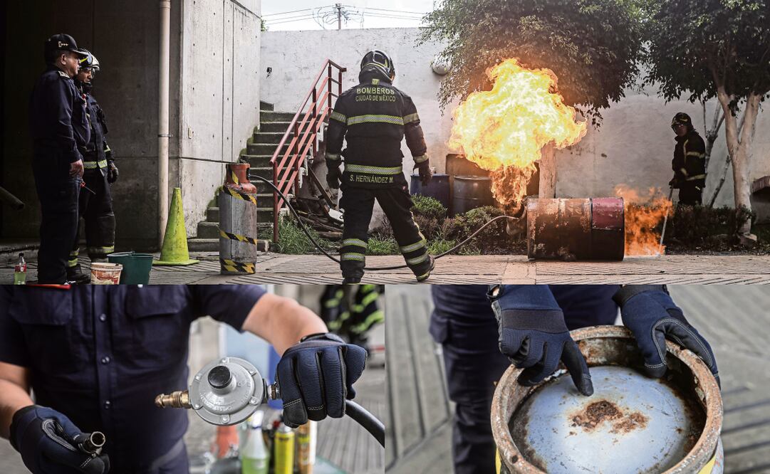 Los bomberos han identificado dos factores que están detrás de la mayoría de los accidentes: las conexiones defectuosas y tanques deteriorados o llenados al 100%. Fotos: Gabriel Pano / EL UNIVERSAL