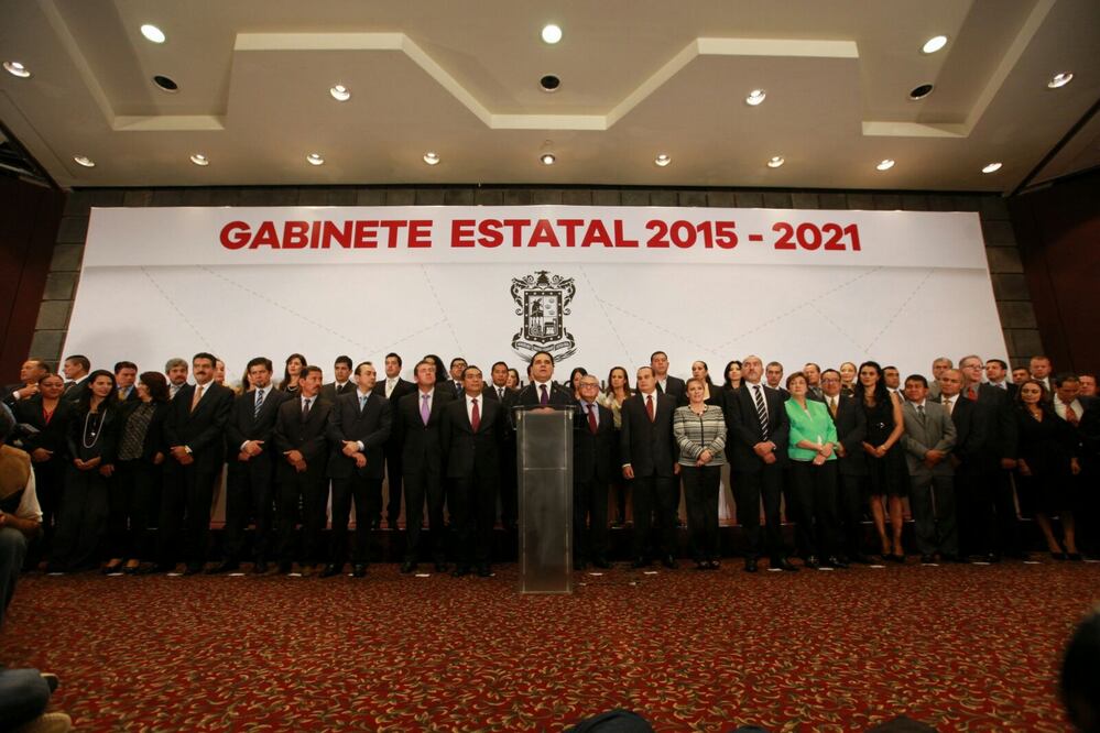 Silvano Aureoles, durante la presentación de su gabinete. FOTO: Raúl Tinoco