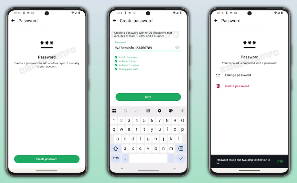 Las nuevas contraseñas de WhatsApp llegarán a dispositivos iOS y Android. Foto: WABetaInfo