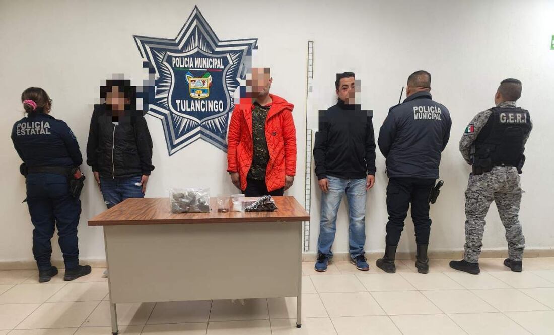 Los sujetos armados que atacaron un bar Bloom en Tulancingo, Hidalgo fueron detenidos tras un operativo de seguridad en calles del estado (1/02/2025). Foto: Captura de video