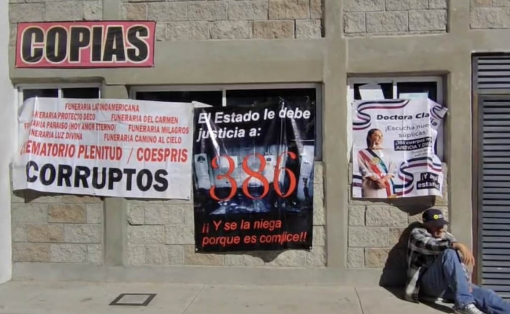 Personas protestan por liberación del dueño del Crematorio Plenitud (16/02/2026). Foto: Especial