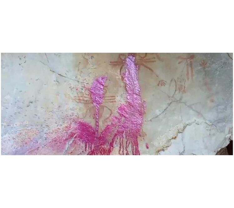 Pintura rupestre española, titulada "Las sacerdotistas". Foto: EFE