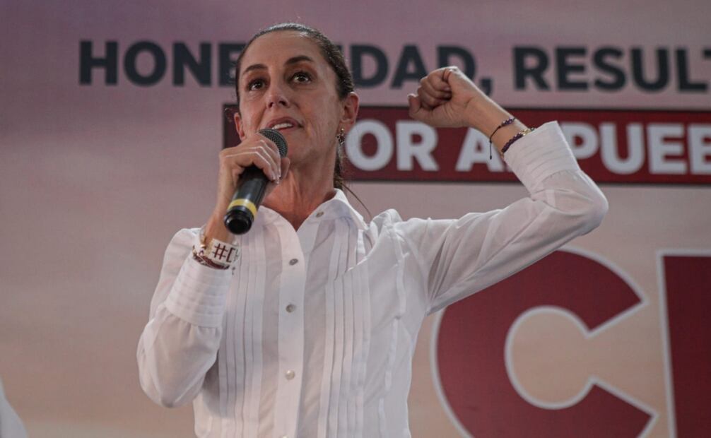 MEDELLÍN, VERACRUZ 20/11/2023. Claudia Sheinbaum, precandidata a la presidencia, durante evento en el municipio de Medellín. Foto: Gabriel Pano/ EL UNIVERSAL