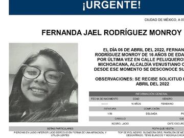 Ubican en Hidalgo a Fernanda Jael, alumna del IPN reportada como desaparecida, según fuentes de la Fiscalía