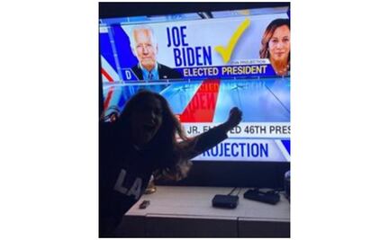 Salma Hayek y Lady Gaga estallan de felicidad por la victoria de Joe Biden