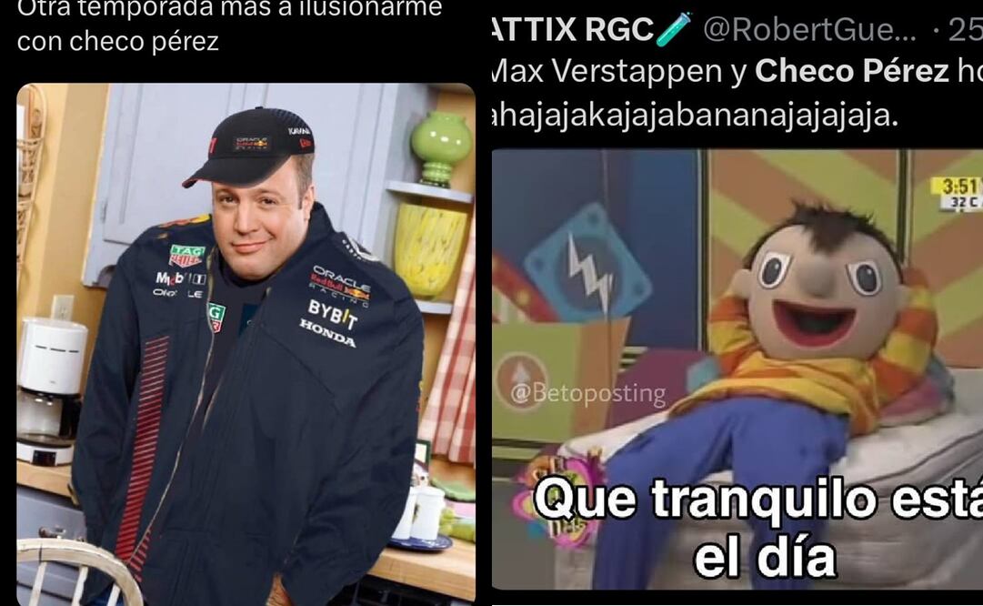 Los memes de checo pérez tras el podio