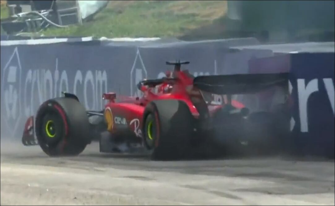 Charles Leclerc se estrelló en la vuelta de formación en Brasil - Foto: Especial