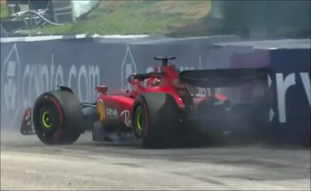 Charles Leclerc chocó en la vuelta de formación y hubo un fuerte toque que dejó más abandonos en el inicio del GP de Brasil