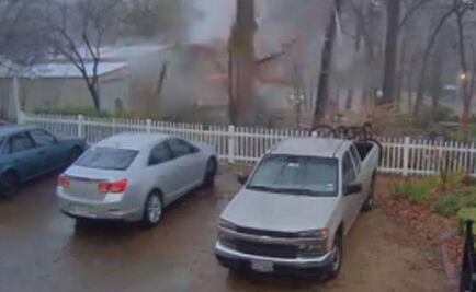 Captan cuando rayo destroza árbol en EU