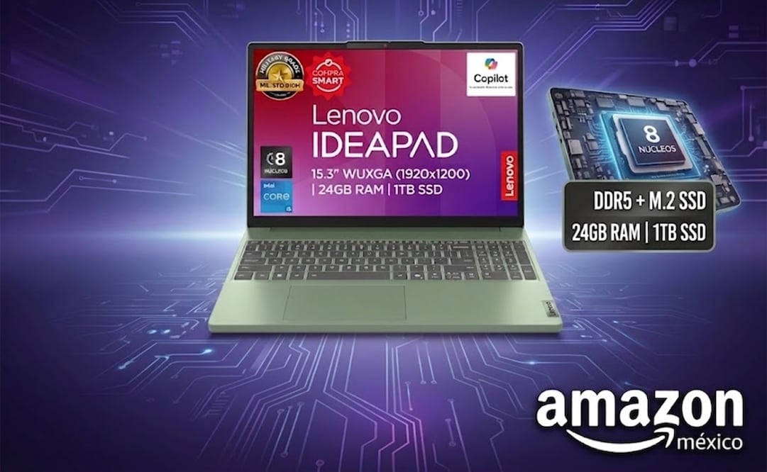 Uno de los principales atractivos de la Lenovo IdeaPad Slim 3 es su formato delgado. Foto: IA