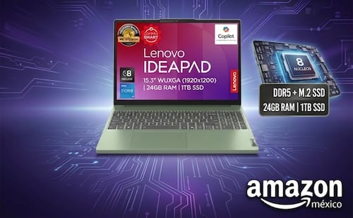 Amazon México rebaja laptop Lenovo Ideapad Slim 3 con hasta 44% de descuento; ahorra más de 12 mil pesos