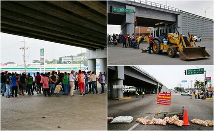 Bodegueros y tianguistas bloquean avenidas en Tabasco