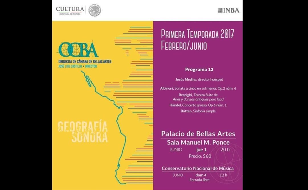 Foto: Facebook / Orquesta de Cámara de Bellas Artes