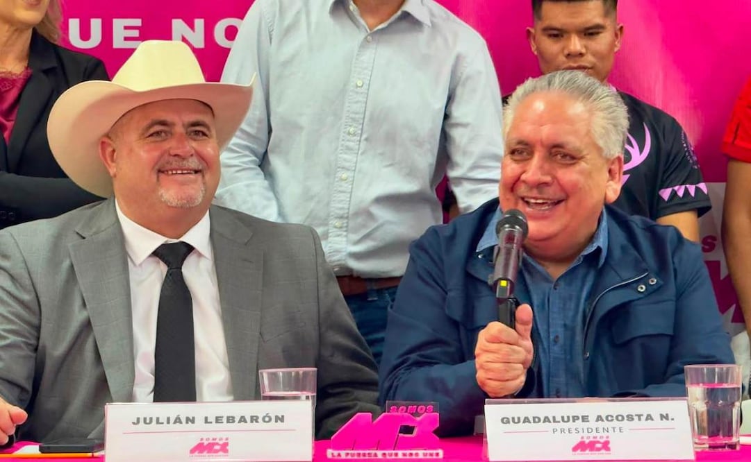 Guadalupe Acosta Naranjo junto a Julián LeBarón (15/07/2026). Foto: Especial