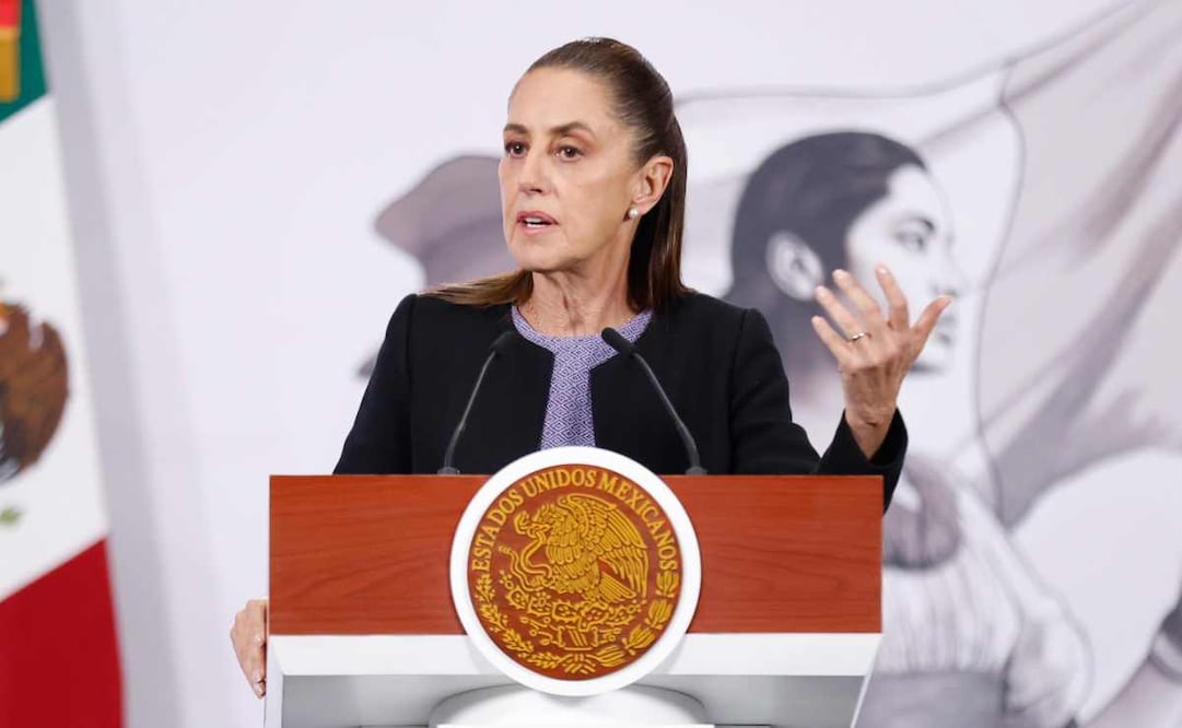 La presidenta Claudia Sheinbaum durante la mañanera del 29 de enero del 2026. Foto: Diesgo Simón / EL UNIVERSAL