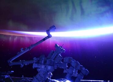Astronauta capta aurora boreal desde el espacio