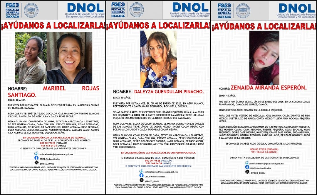 Foto: Unidad de Personas Desaparecidas y no Localizadas