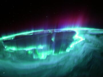 Astronauta de la ESA captura la aurora boreal más iluminada, desde el espacio