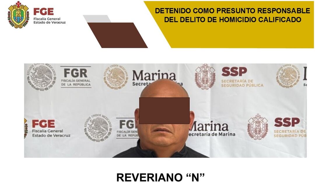 Autoridades estatales han señalado al exalcalde de Coxquihui, Reveriano N, de ser líder de un grupo delincuencial y quien en 2019 ya había sido detenido (23/01/2025). Foto: Especial