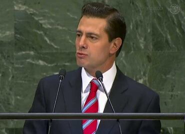 Peña Nieto pide en la ONU atender urgentemente el "flagelo" del tráfico de armas