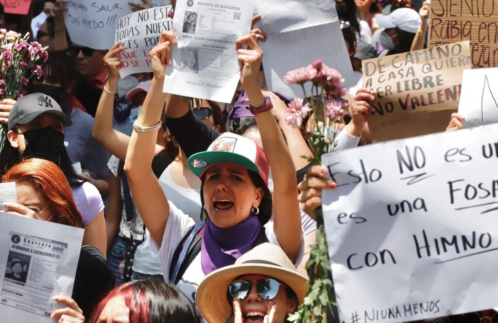 Se espera que las manifestantes lleguen a la sede de la Fiscalía local. Foto: Berenice Fregoso EL UNIVERSAL