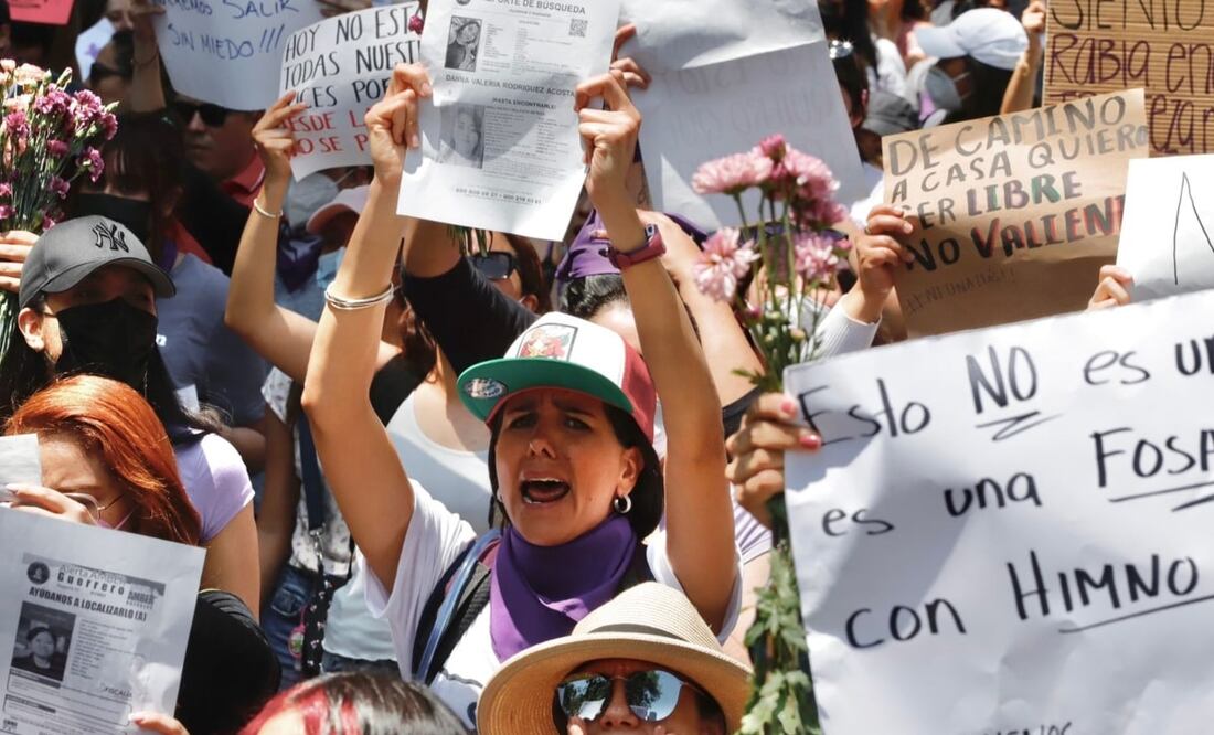 Se espera que las manifestantes lleguen a la sede de la Fiscalía local. Foto: Berenice Fregoso EL UNIVERSAL