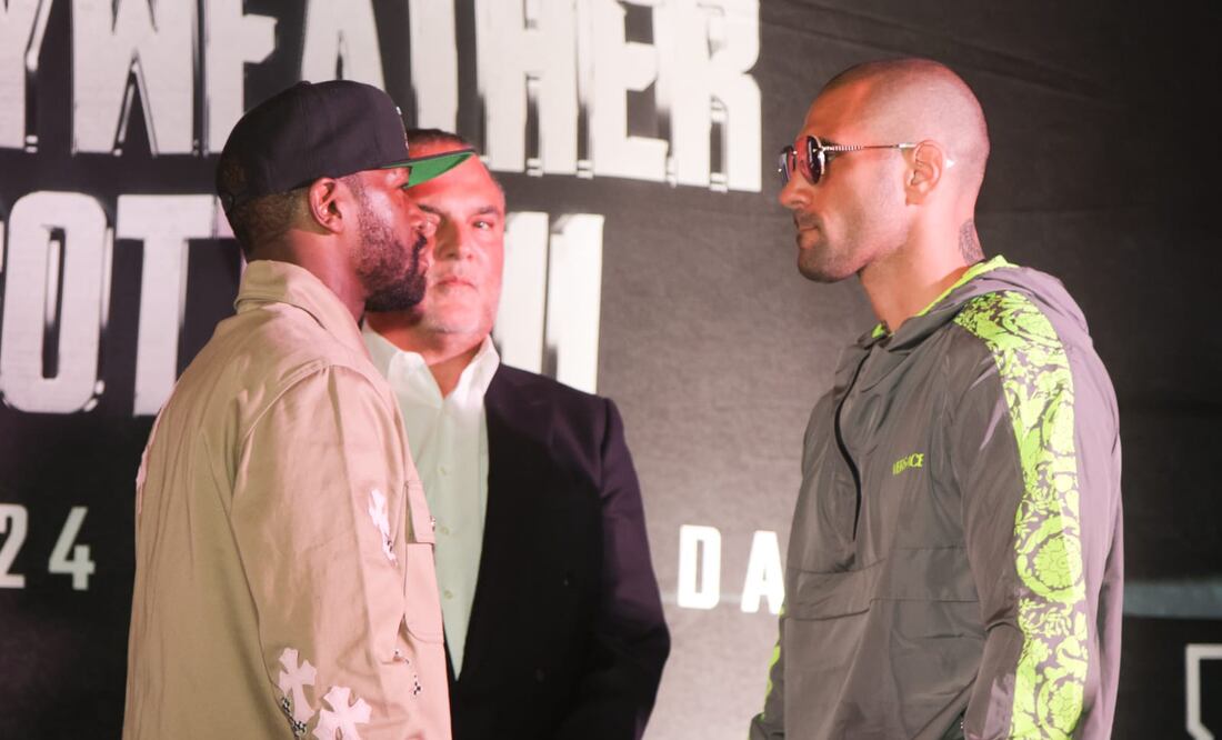 Cara a cara de Floyd Mayweather y John Gotti - Foto: Carlos Mejía/ EL UNIVERSAL