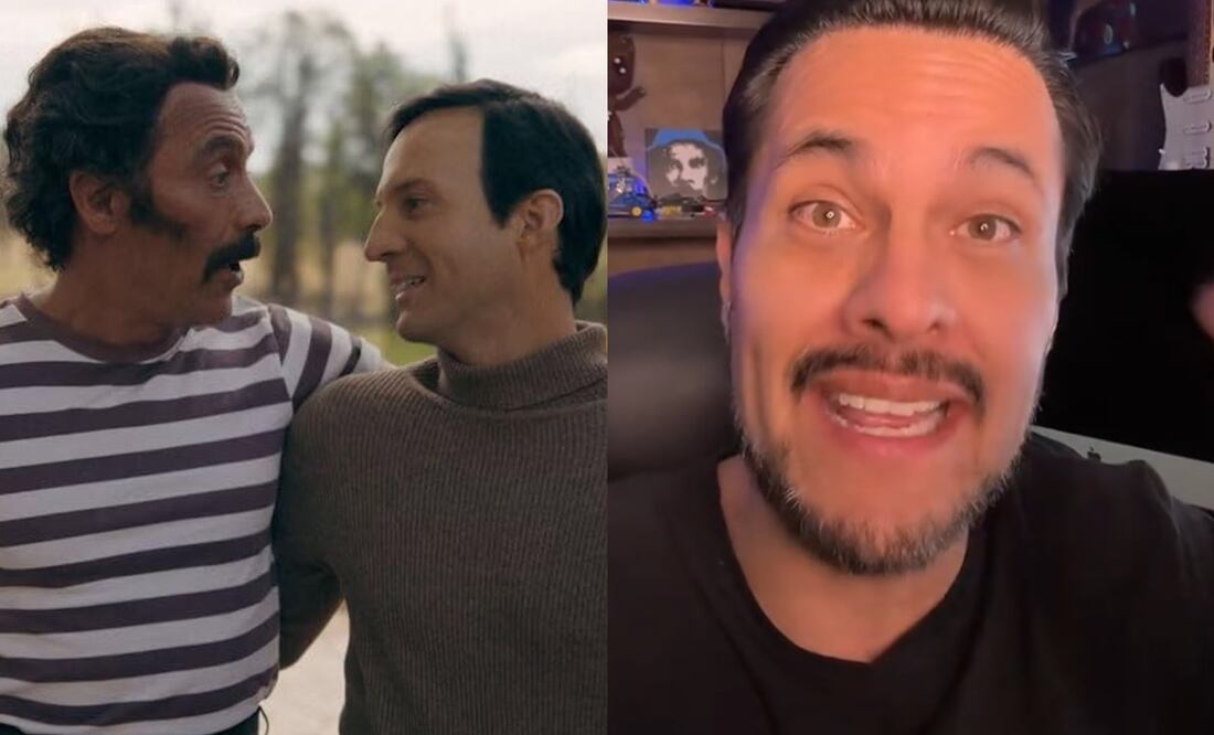 Miguel Valdés, nieto de Ramón Valdés, quien dio vida a Don Ramón en "El Chavo del 8". Fotos: IMDb y serie Chespirito: Sin querer queriendo.