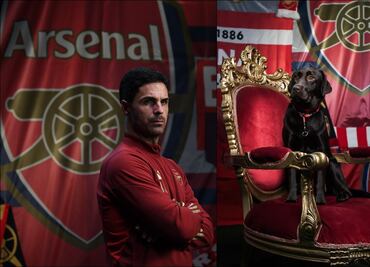 Arsenal presenta a una labradora como nueva integrante del club para la actual temporada