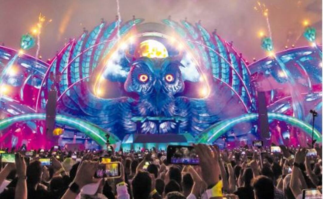 Un gran búho en el escenario principal representó a los noctámbulos. Fotos: Carlos Mejía/EL UNIVERSAL/OCESA