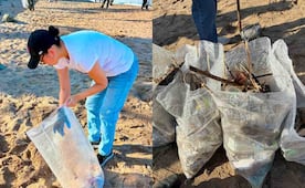 Realizan nueva jornada de limpieza de playas, parques y calles en Mazatlán; recolectan 8 metros cúbicos de basura y escombros