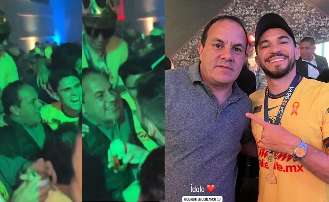 Cuauhtémoc Blanco se unió a los festejos de América; fue captado con los jugadores