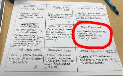 Maestros dejan de tarea a alumnos simular que son dueños de esclavos en EU