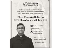Diócesis de Cuautitlán realizará misa por sacerdote Ernesto Hernández, hallado muerto en Nextlalpan, Edomex