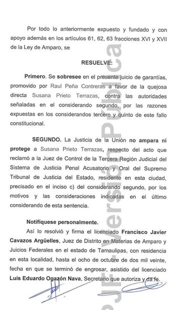 Juez niega amparo para abogada Susana Prieto; seguirá sin regresar a Tamaulipas