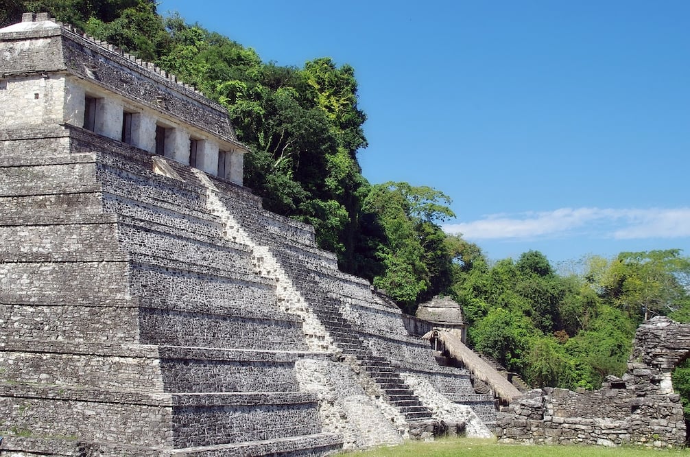 El Templo de las Inscripciones, en la zona arqueológica de Palenque. Foto: Pixabay