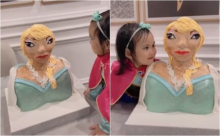 VIDEO. Niña recibe fallido pastel de "Frozen" y su reacción se hace viral