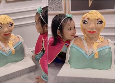 VIDEO. Niña recibe fallido pastel de "Frozen" y su reacción se hace viral