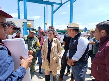 Titular de la Segob supervisa obras en Chalco para mitigar futuras inundaciones tras severa contingencia