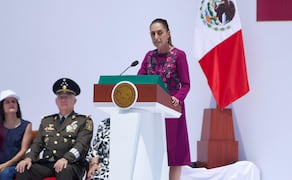 La presidenta Claudia Sheinbaum Pardo en el informe de “rendición de cuentas” a dos años de su triunfo electoral, realizado en el Monumento a la Revolución (31/05/2026). Foto: Hugo Salvador/ EL UNIVERSAL