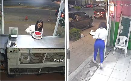 VIDEO: Mujer roba pastel en un local de Acapulco en Guerrero; cámaras capturan el momento
