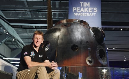 Exhiben en Londres cápsula que llevó a Tim Peake al espacio