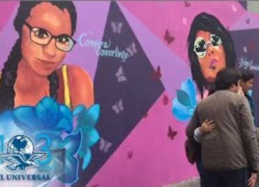 Con mural, estudiantes de la UACM piden justicia para compañeras asesinadas