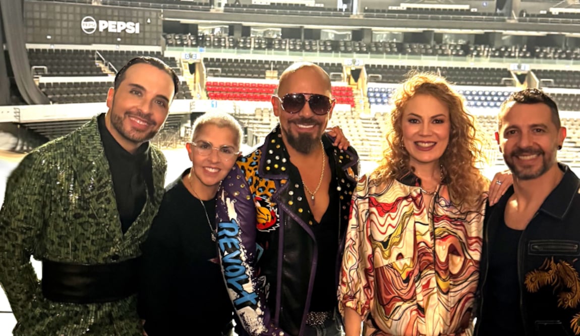 Apio y Feredica Quijano, René Ortiz, Daniela Magún y Sergio O´Farril, integrantes de Kabah.
Foto: Instagram, vía @kabah_oficial
