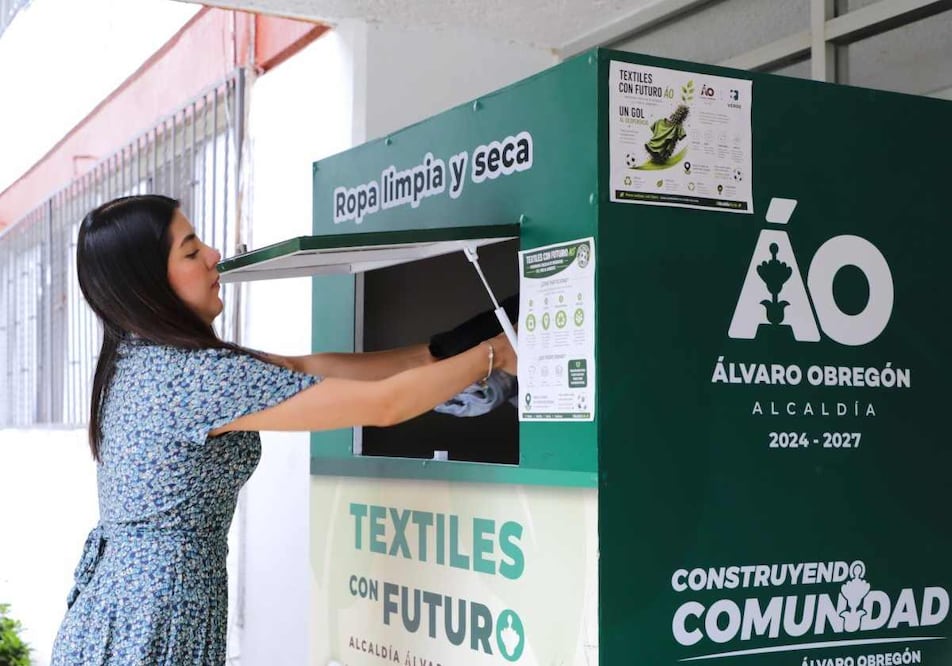 La alcaldía Álvaro Obregón puso en marcha el programa “Textiles con Futuro ÁO”, el cual tiene la finalidad de reunir, rehusar y reciclar ropa. Foto: Especial