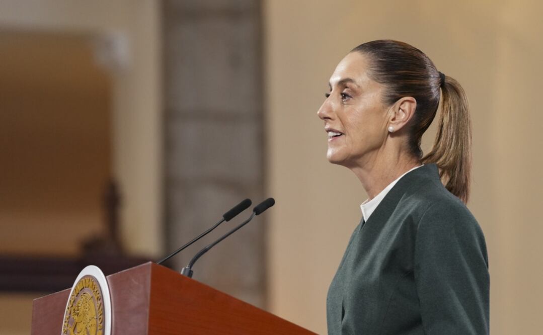 Claudia Sheinbaum en su conferencia matutina del 22 de agosto de 2025. Foto: Presidencia