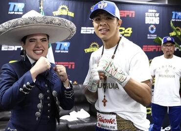 Nieta de Vicente Fernández cobra revancha y se luce en la pelea de Jaime Munguía