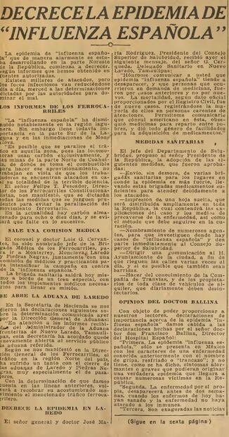 La pandemia de gripe de 1918 por la que México cerró sus fronteras
