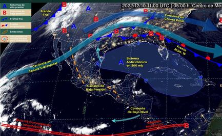Frente frío 15 afectará a estos 11 estados en México
